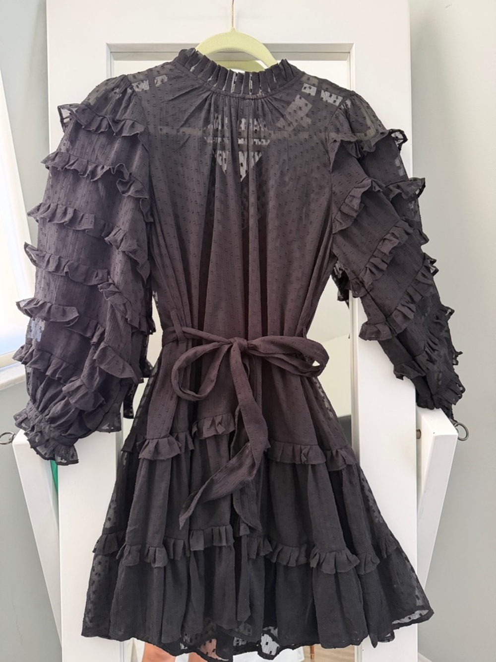 Cleobella Black Ruffled Dress medium